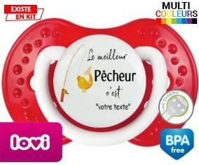 Tetine Le meilleur pêcheur c'est ... + prénom embout LOVI Dynamic
