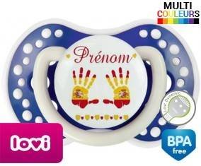 Main de bébé espagne + prénom: Sucette LOVI Dynamic-su7.fr