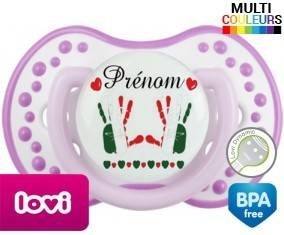 Main de bébé italie + prénom: Sucette LOVI Dynamic-su7.fr
