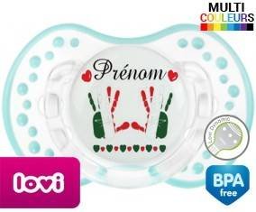 Main de bébé italie + prénom: Sucette LOVI Dynamic-su7.fr