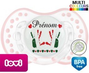 Main de bébé italie + prénom: Sucette LOVI Dynamic-su7.fr