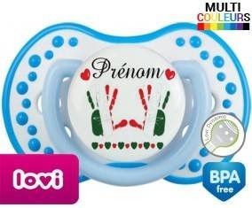 Main de bébé italie + prénom: Sucette LOVI Dynamic-su7.fr