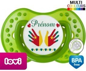 Main de bébé cameroun + prénom: Sucette LOVI Dynamic-su7.fr