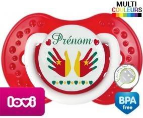 Main de bébé cameroun + prénom: Sucette LOVI Dynamic-su7.fr