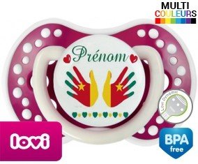 Main de bébé cameroun + prénom: Sucette LOVI Dynamic-su7.fr