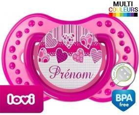 Originale cœur rose + prénom: Sucette LOVI Dynamic-su7.fr