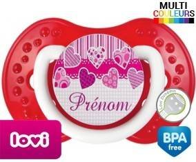 Originale cœur rose + prénom: Sucette LOVI Dynamic-su7.fr