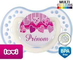 Originale cœur rose + prénom: Sucette LOVI Dynamic-su7.fr