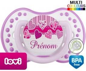 Originale cœur rose + prénom: Sucette LOVI Dynamic-su7.fr
