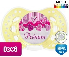 Originale cœur rose + prénom: Sucette LOVI Dynamic-su7.fr