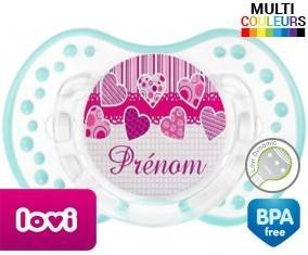 Originale cœur rose + prénom: Sucette LOVI Dynamic-su7.fr