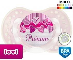 Originale cœur rose + prénom: Sucette LOVI Dynamic-su7.fr