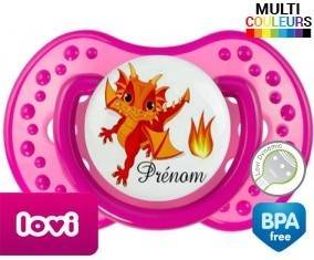 Dragon flamme + prénom: Sucette LOVI Dynamic-su7.fr