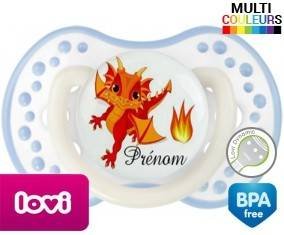 Dragon flamme + prénom: Sucette LOVI Dynamic-su7.fr