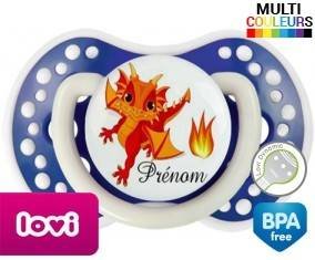 Dragon flamme + prénom: Sucette LOVI Dynamic-su7.fr