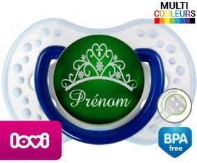 Couronne verte + prénom: Sucette LOVI Dynamic-su7.fr
