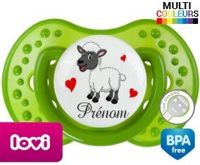 Mouton cœurs + prénom: Sucette LOVI Dynamic-su7.fr