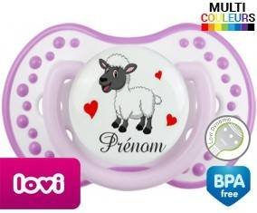 Mouton cœurs + prénom: Sucette LOVI Dynamic-su7.fr