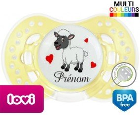 Mouton cœurs + prénom: Sucette LOVI Dynamic-su7.fr