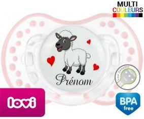 Mouton cœurs + prénom: Sucette LOVI Dynamic-su7.fr