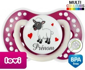Mouton cœurs + prénom: Sucette LOVI Dynamic-su7.fr