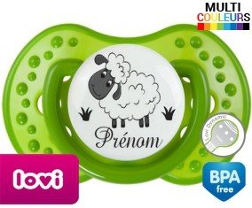 Moutons prairie + prénom: Sucette LOVI Dynamic-su7.fr