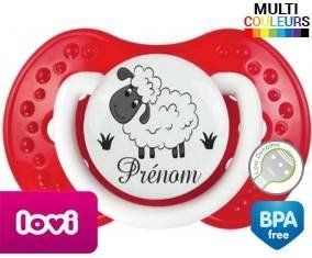 Moutons prairie + prénom: Sucette LOVI Dynamic-su7.fr