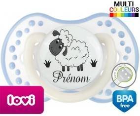 Moutons prairie + prénom: Sucette LOVI Dynamic-su7.fr