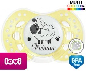 Moutons prairie + prénom: Sucette LOVI Dynamic-su7.fr