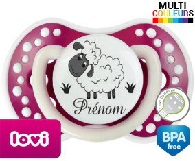 Moutons prairie + prénom: Sucette LOVI Dynamic-su7.fr