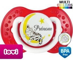 Tigre lune + prénom: Sucette LOVI Dynamic-su7.fr