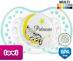 Tigre lune + prénom: Sucette LOVI Dynamic-su7.fr