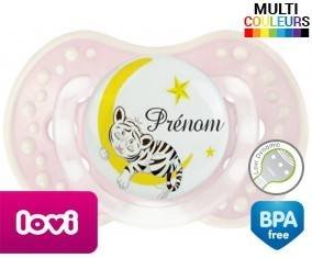 Tigre lune + prénom: Sucette LOVI Dynamic-su7.fr