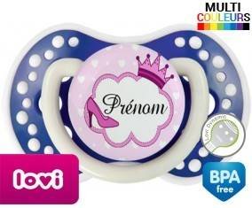 Couronne princesse et chaussure + prénom: Sucette LOVI Dynamic-su7.fr
