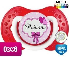 Princesse et noeud + prénom: Sucette LOVI Dynamic-su7.fr