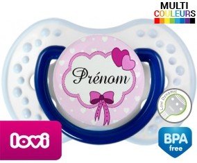 Princesse et noeud + prénom: Sucette LOVI Dynamic-su7.fr