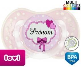 Princesse et noeud + prénom: Sucette LOVI Dynamic-su7.fr