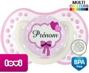 Princesse et noeud + prénom: Sucette LOVI Dynamic-su7.fr