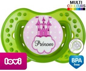 Princesse château + prénom : Sucette LOVI Dynamic personnalisée