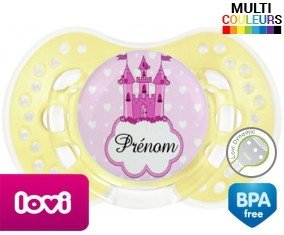 Princesse château + prénom: Sucette LOVI Dynamic-su7.fr