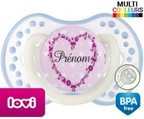 Coeurs princesse + prénom: Sucette LOVI Dynamic-su7.fr