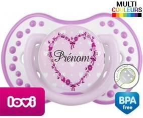 Coeurs princesse + prénom: Sucette LOVI Dynamic-su7.fr