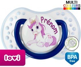 Licorne style2 + prénom: Sucette LOVI Dynamic-su7.fr
