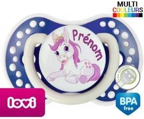 Licorne style2 + prénom: Sucette LOVI Dynamic-su7.fr