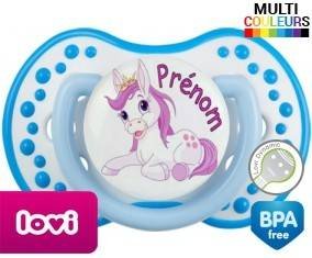 Licorne style2 + prénom: Sucette LOVI Dynamic-su7.fr