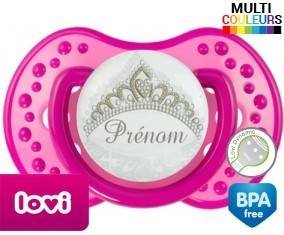 Couronne argentée + prénom: Sucette LOVI Dynamic-su7.fr