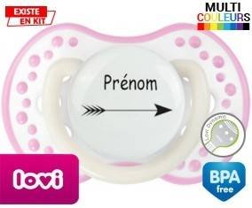 Tetine Flèche + prénom embout LOVI Dynamic
