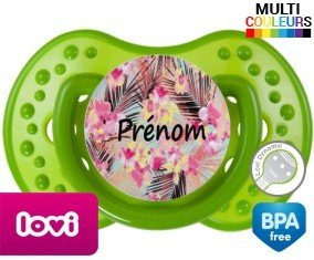 Vacances style1 + prénom : Sucette LOVI Dynamic personnalisée