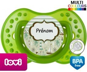 Marin style1 + prénom : Sucette LOVI Dynamic personnalisée