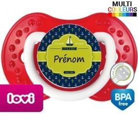 Couleur marin + prénom: Sucette LOVI Dynamic-su7.fr